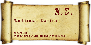 Martinecz Dorina névjegykártya