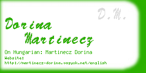 dorina martinecz business card